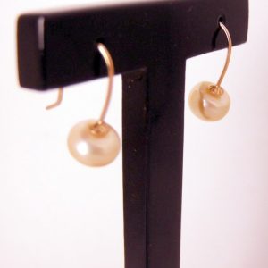 Elegante – Rosé Goldplated – Zilveren – Oorhangers – Roze zoetwater parels