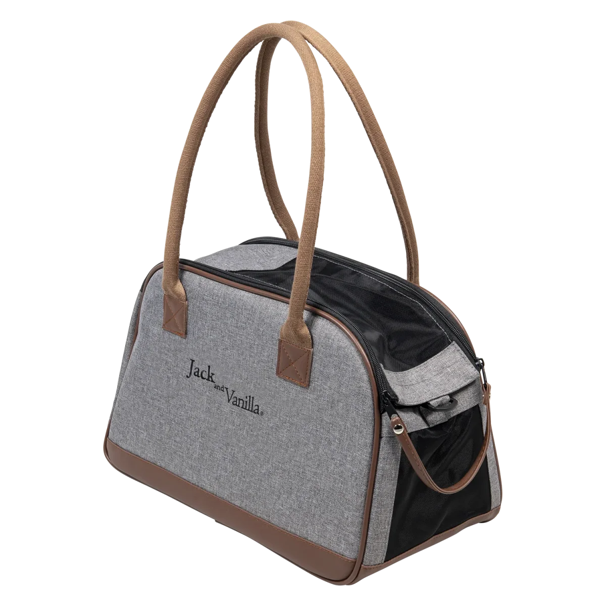 Transpoort tas Honden/katten JV BIZOU Draagtas Grijs/Bruin-41x20x25cm