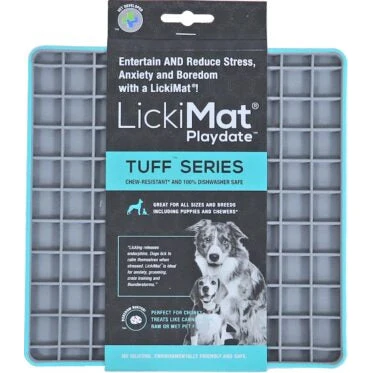 honden voedingbak Licki Mat hond likmat tuff Playdate turquoise, 20 cm.