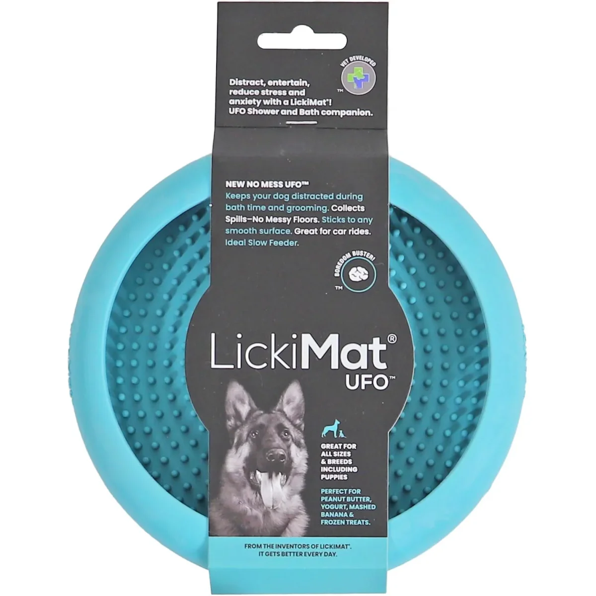 Honden voeding bak Licki Mat hond likmat Ufo turquoise, 18×3 cm.