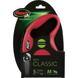 Flexi rollijn CLASSIC tape M, 5 meter rood.