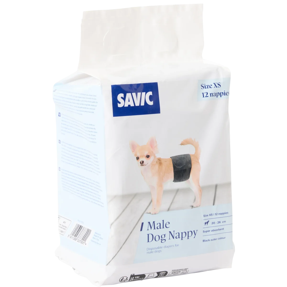 Honden verzorging Luiers Reu Savic male dog nappy  verpakt 12 stuks