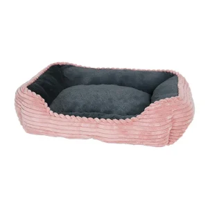 Honden/katten manden Boon Divan Corduroy 50x40 cm Roze/Grijs