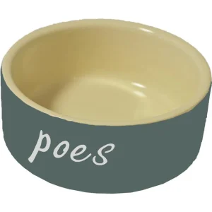 Katten voer/water bakken  steen grijs, Ø 12 cm.