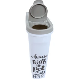 Honden voeder/kattenbakken Moderna plastic voorraadbox Trendy Story 5 liter ‘Pet Wisdom’.