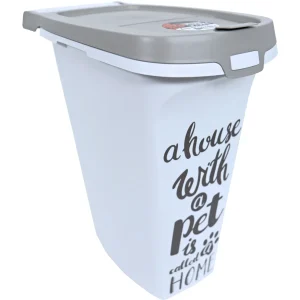 Honden voeder/kattenbakken Moderna plastic voorraadbox Trendy Story 10 liter ‘Pet Wisdom