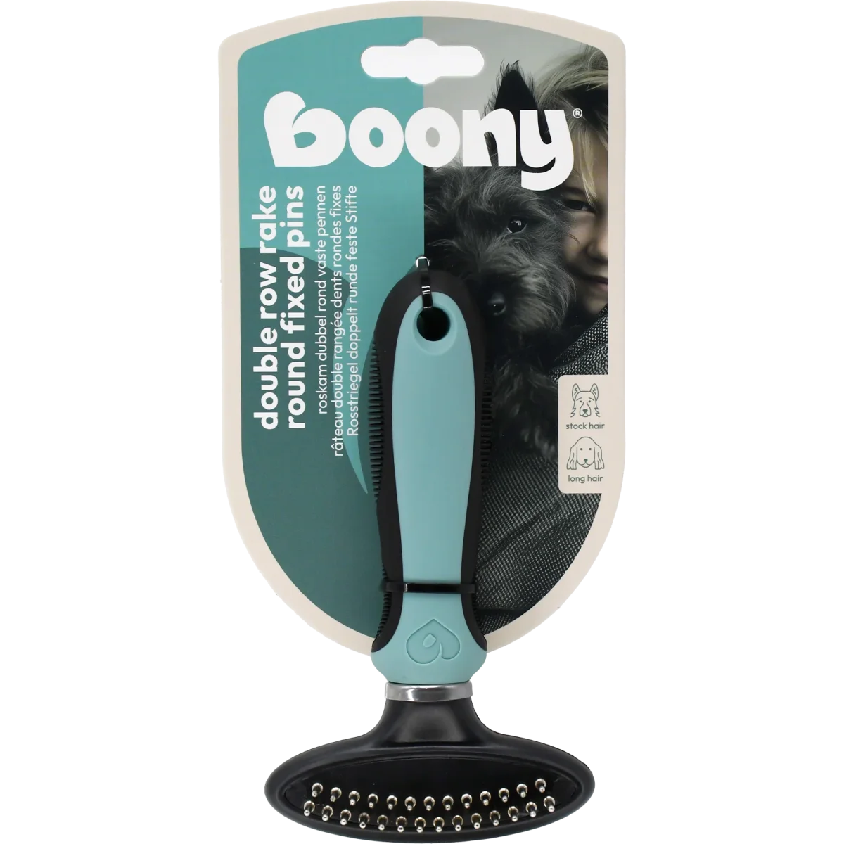Honden kam Boony roskam hond dubbel rond vaste pennen