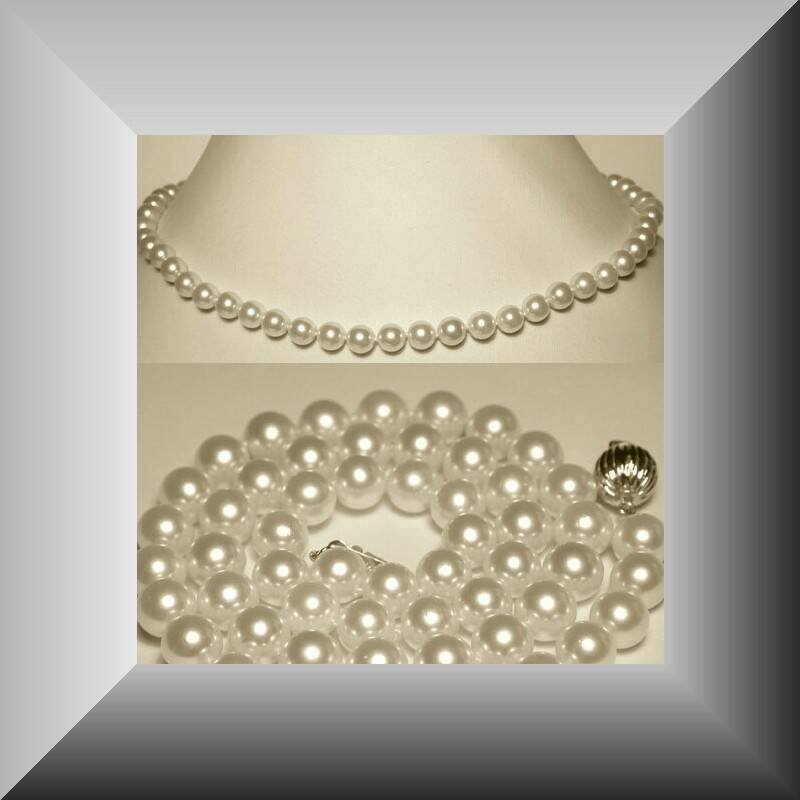 Uniek parelsnoer met 14 karaat wit goud slot