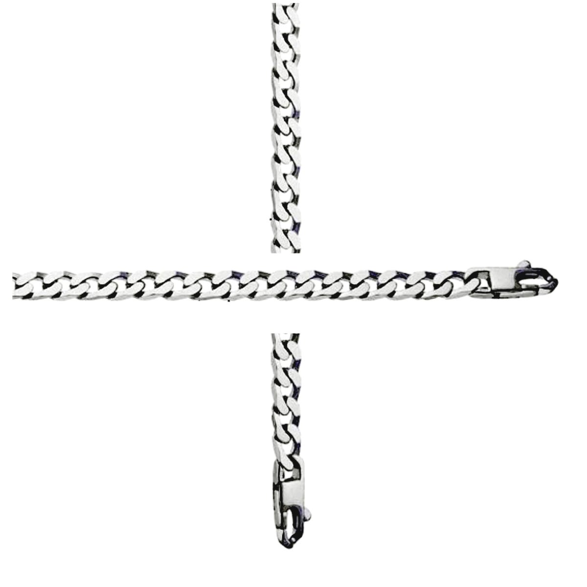 Echt zilver Gourmet collier 45 cm lang en 5 mm breed