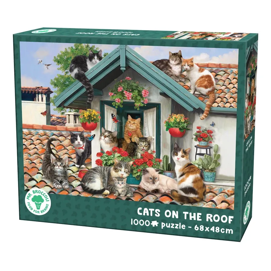 🎁 Puzzel – Cats On The Roof (1000 stukjes) 🎁