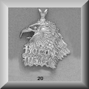 Stoere zilveren hanger van een adelaar  echt zilver