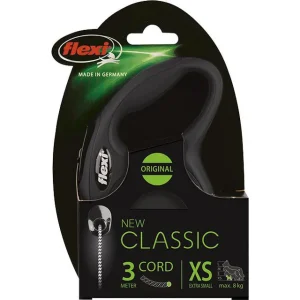 flexi rollijn CLASSIC cord XS, 3 meter zwart