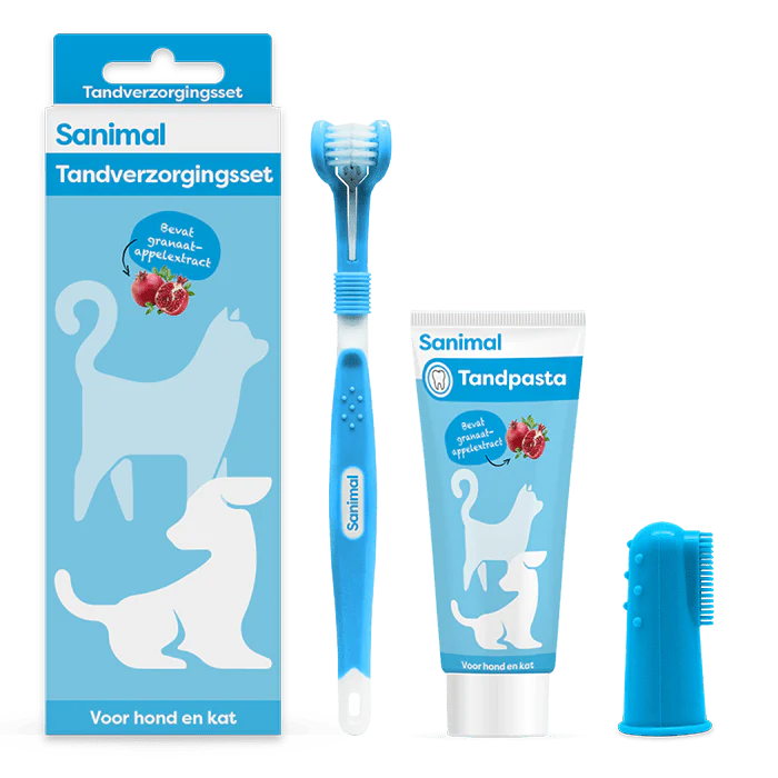 Tandenpoetsen Sanimal Honden Tandverzorging set