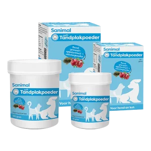 Tandenpoetsen Sanimal honden anti-tandplakpoeder