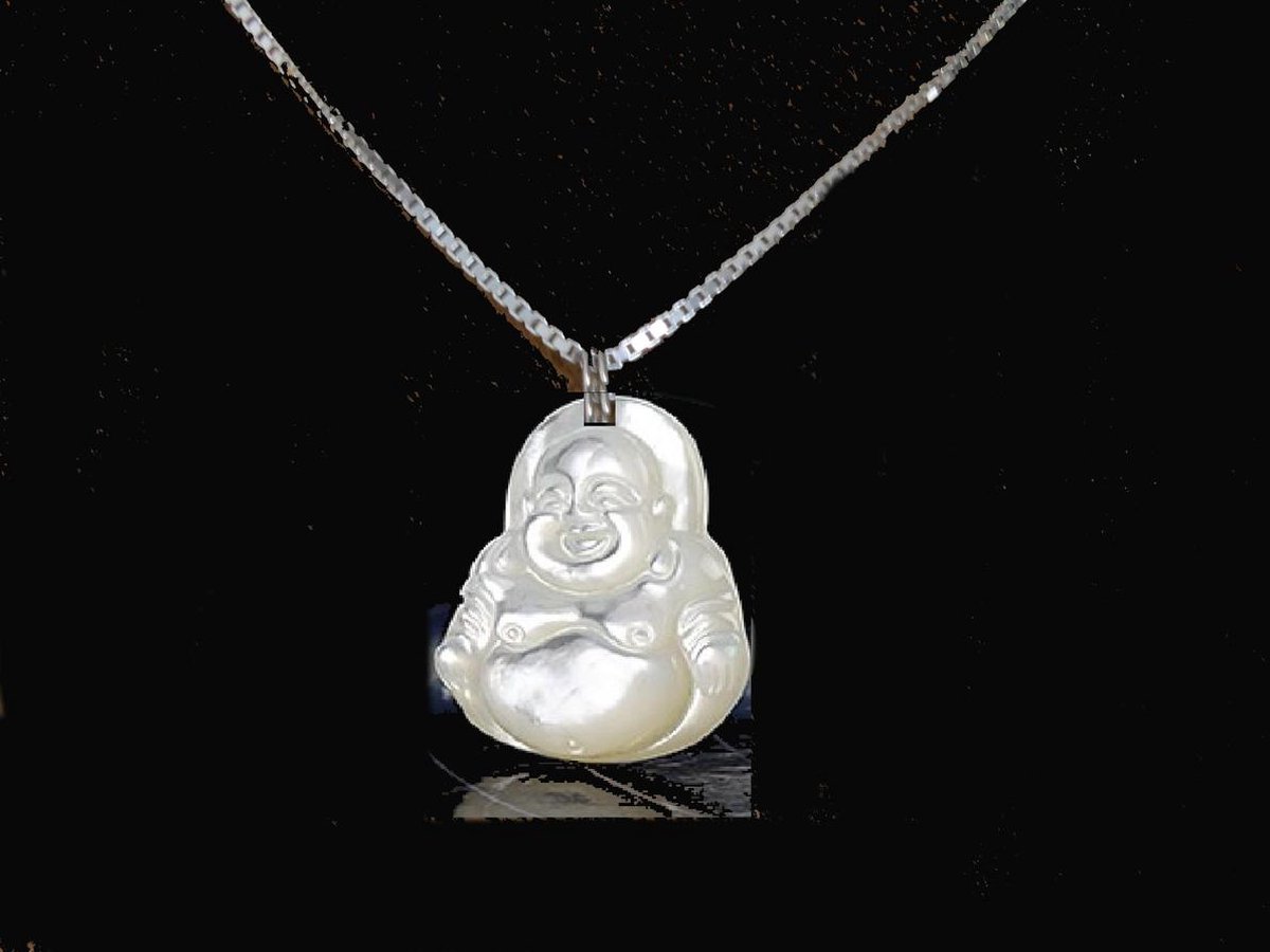 Bijzondere Boeddha hanger van echt Parelmoer