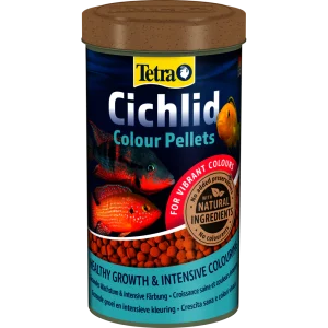 Aquarium Vissenvoer Tetra Cichlid colour pellets 500 ml.