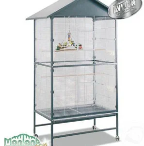 21210 Parkietenkooi Villa Casa II 90 Antiek/Platinum lichtgrijs