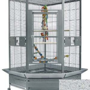 36301 Parkietenkooi Denver 2 platinum lichtgrijs