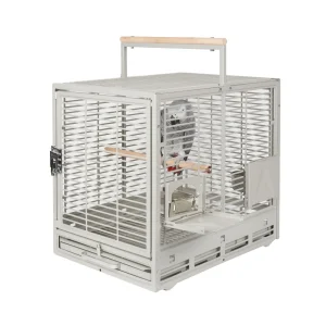 transportkooi parkiet en papegaai safari platinum / lichtgrijs