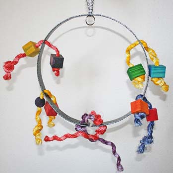 17302  Papegaai en parkiet speelgoed schommel  Iron RollerSUPERAANBIEDING